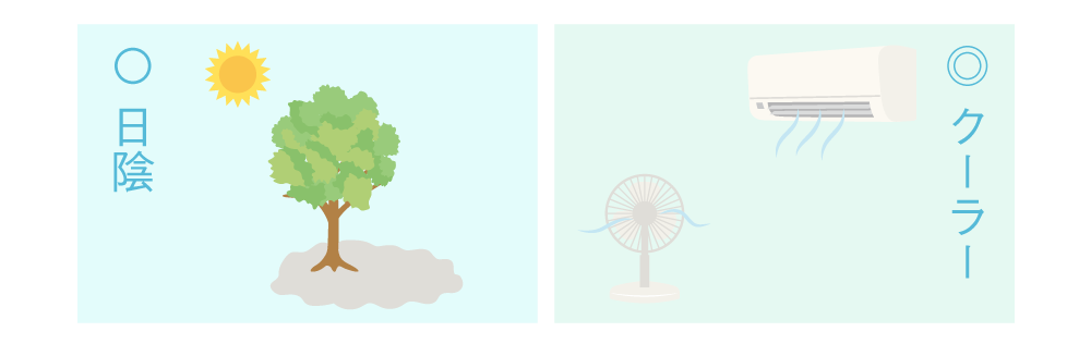 〇日陰◎クーラー